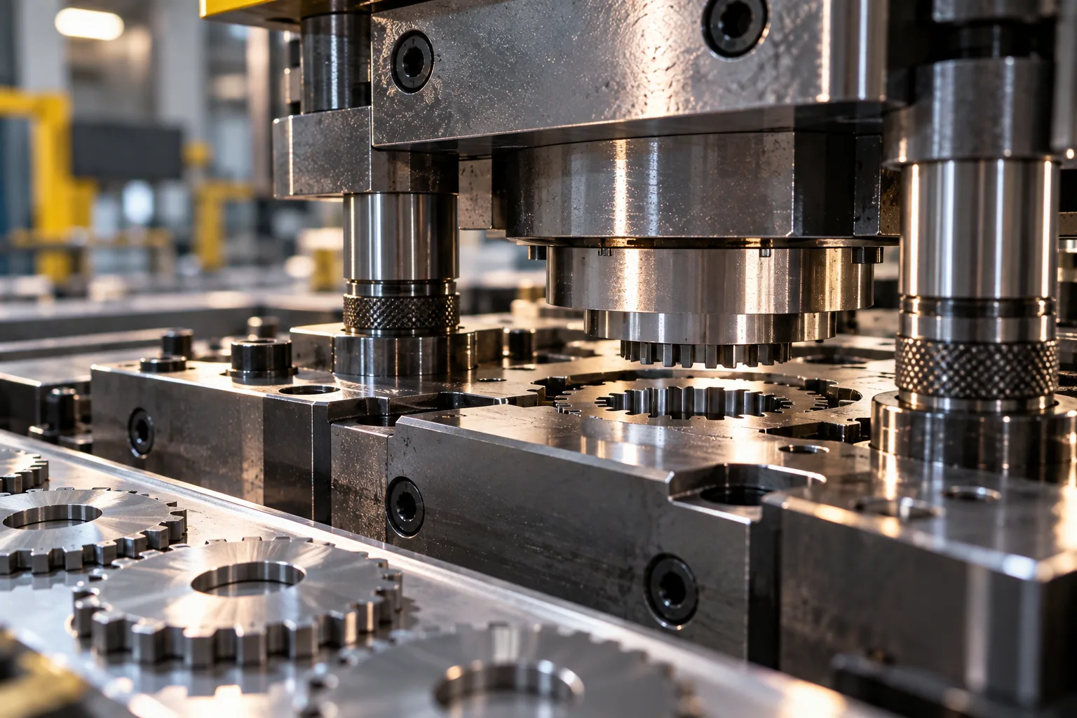 Precision stamping tooling — fine blanking producing a square burr-free edge — WERIX Metal precision sheet metal fabrication Precision stamping tooling — fine blanking producing a square burr-free edge