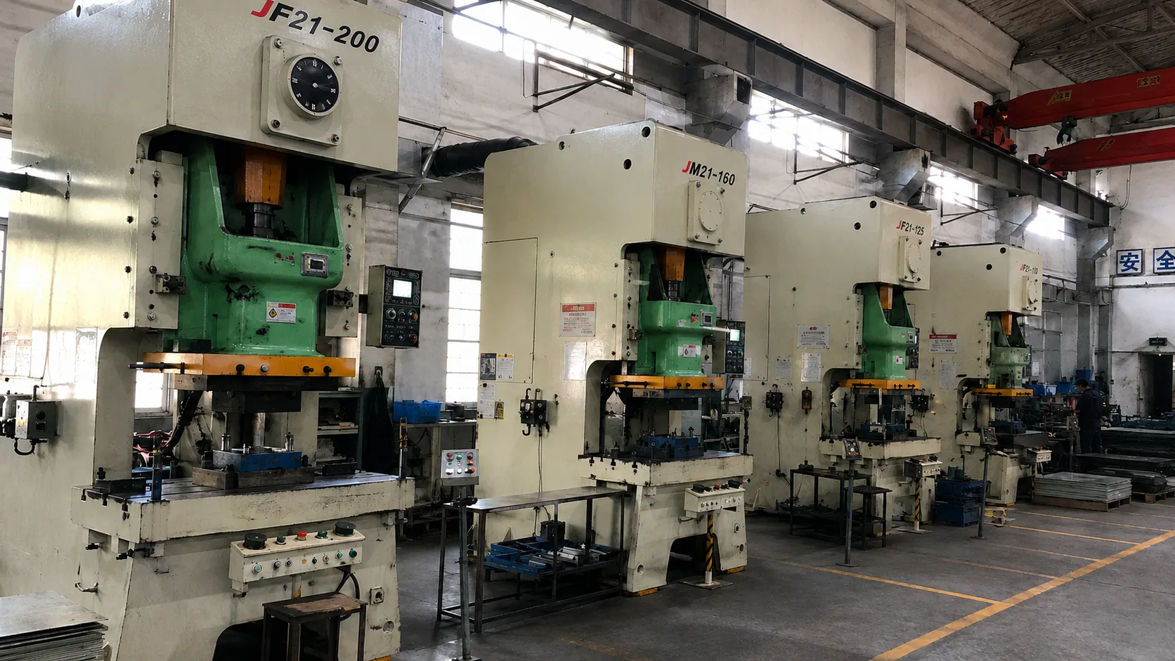 Mechanical press stamping line — 25T to 300T progressive die production