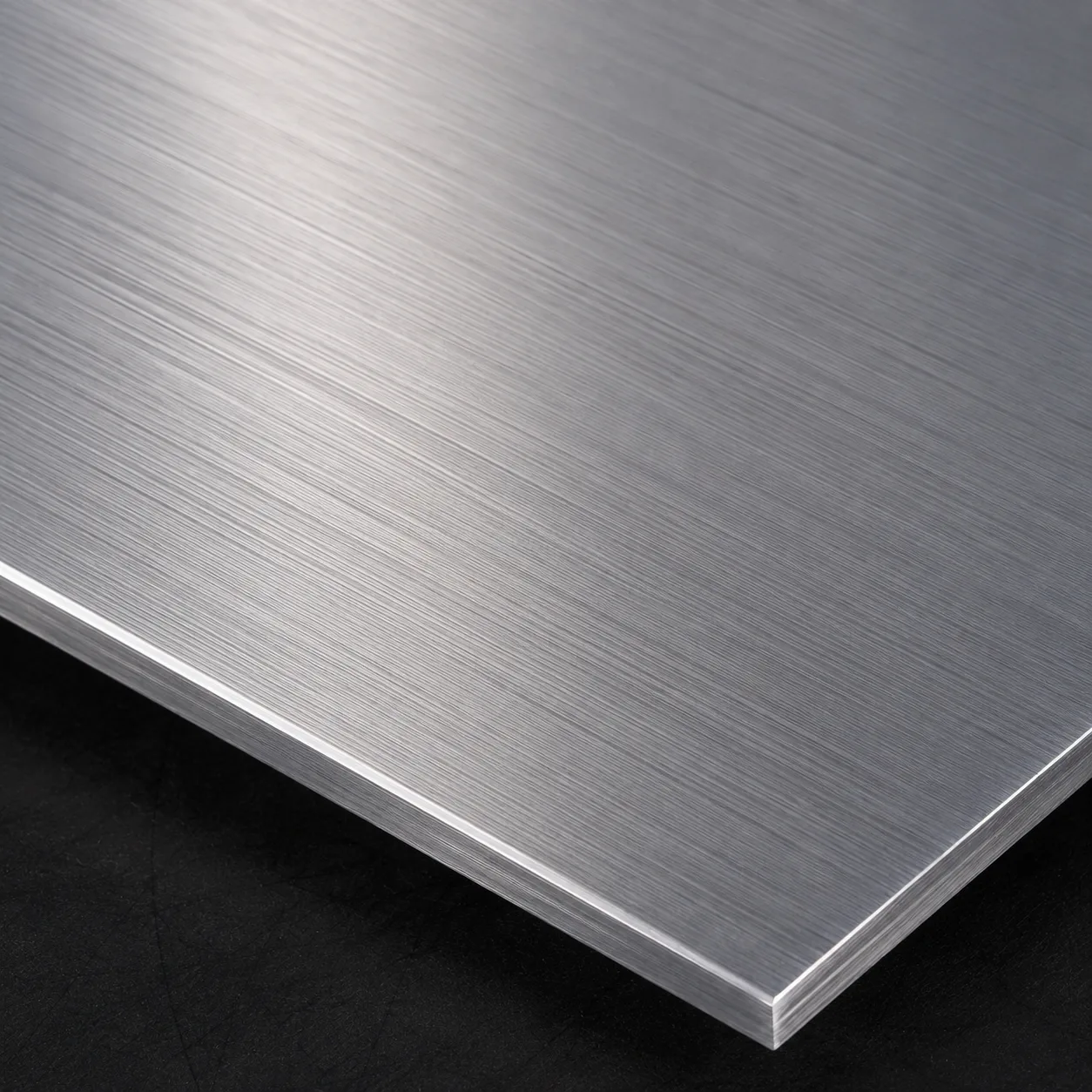 Brushed stainless steel sheet — mechanical satin line finish on SUS304 — professional surface finishing service by WERIX Metal Brushed stainless steel sheet — mechanical satin line finish on SUS304