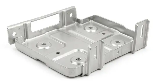 Automotive stamped bracket — zinc plated metal part for EV battery tray