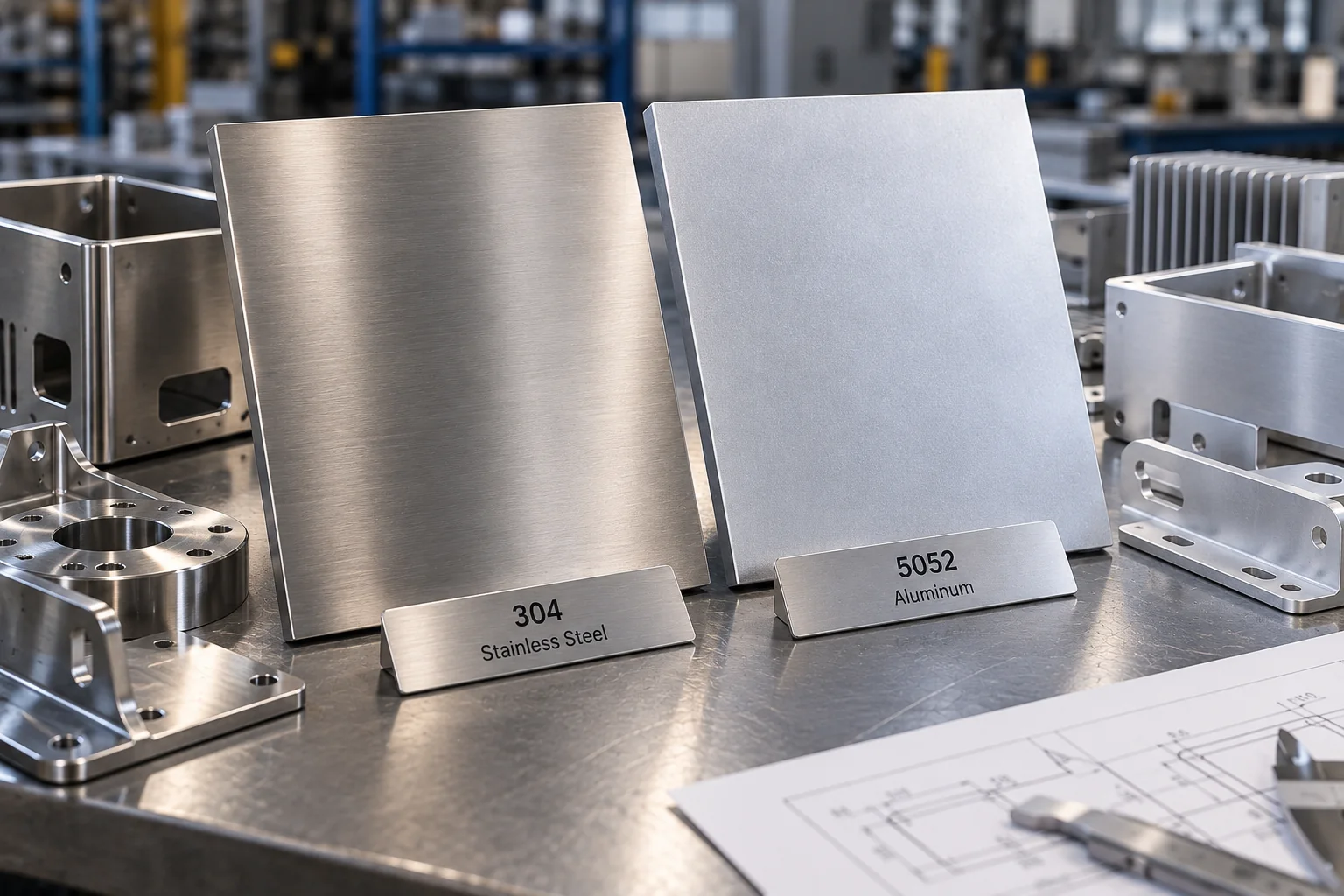 304 Stainless Steel vs 5052 Aluminum: A Complete Material Comparison for Sheet Metal Parts