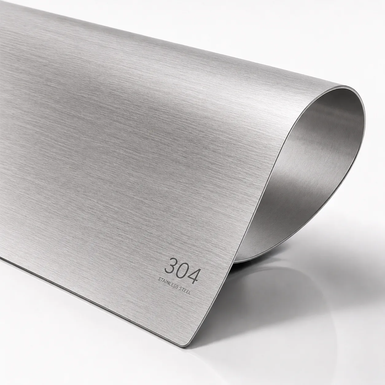 Stainless Steel 304 (V2A) — high-quality sheet metal material sample for precision fabrication Stainless Steel 304 (V2A)