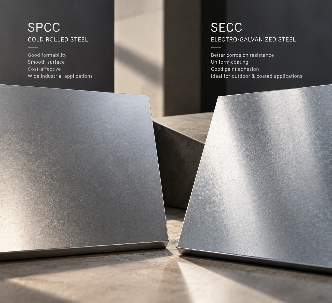 steel spcc vs secc comparison — SPCC vs SECC