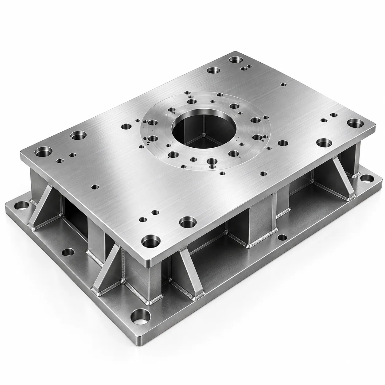 Robot Cell Mounting Plate — custom sheet metal fabrication by WERIX Metal Robot Cell Mounting Plate